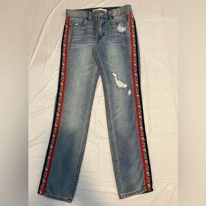 Levi's 511 Slim teens Blue Jeans Size 16R W28 L28 Ribbon Side Detail